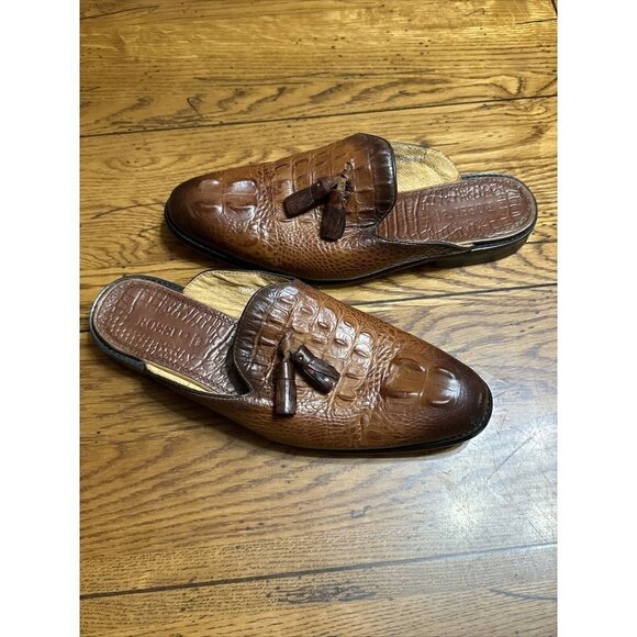 Rossi Men\'s Burgundy Brown Dress Shoes Size 8/41 Made in Italy main image 12